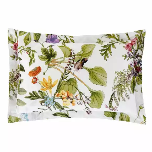Dunelm Paradise Birds Green Oxford Pillowcase - Image 2