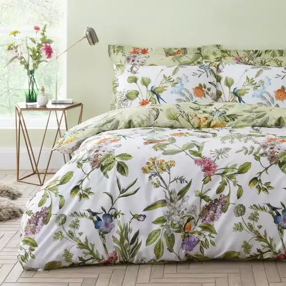 Dunelm Paradise Birds Green Oxford Pillowcase - Image 4