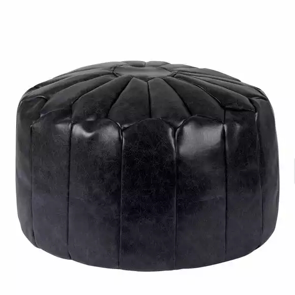 Dunelm Moroccan Pouffe Black - Image 2
