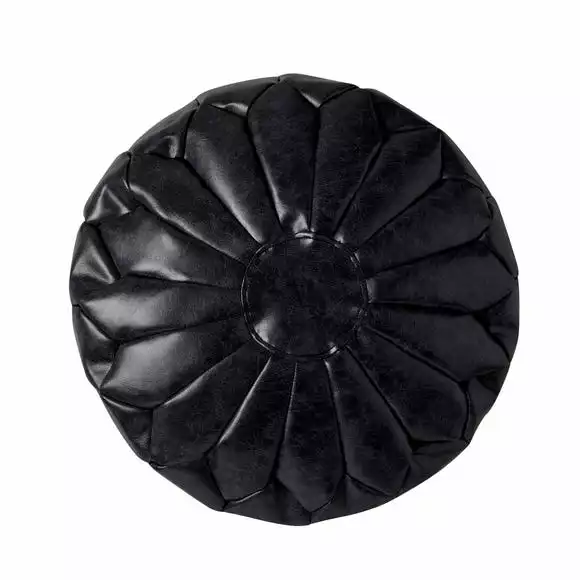 Dunelm Moroccan Pouffe Black - Image 3
