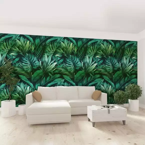 Dunelm Tropical Leaves Green Mural - Image 3
