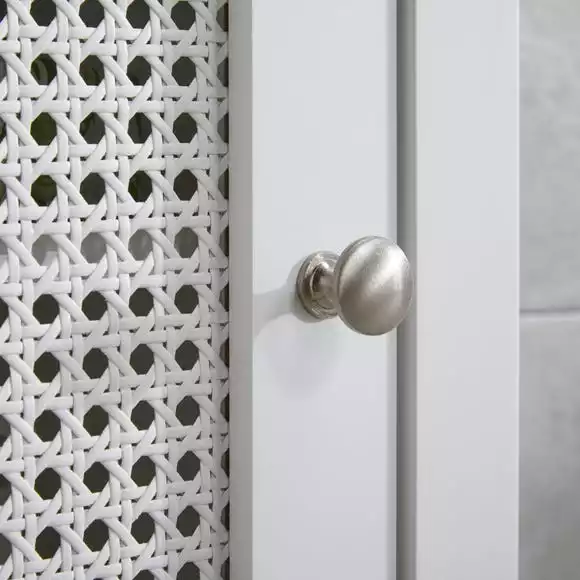 Lloyd Pascal Palermo Cane White Single Door Cabinet - Image 4