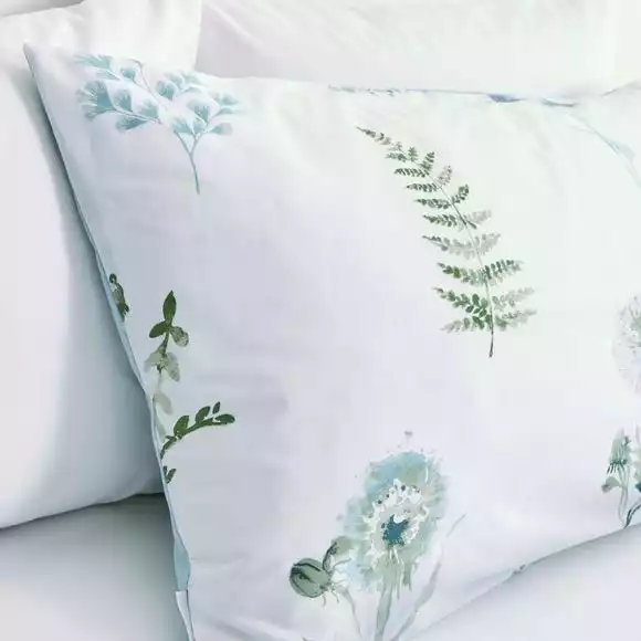 Bianca Cotton Bianca Meadow Flowers White 100% Egyptian Cotton Duvet Cover And Pillowcase Set - Image 4
