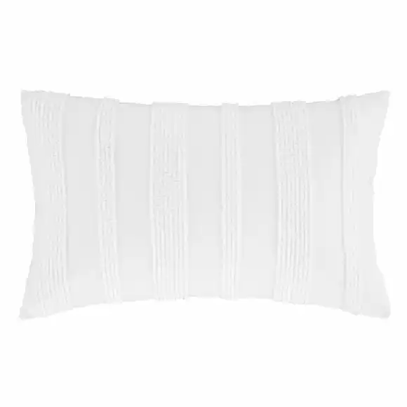 Dunelm Ezra White Tufted Luxe 100% Cotton Duvet Cover And Pillowcase Set - Image 4