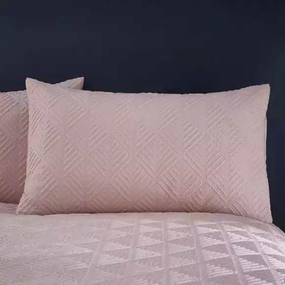 Dunelm Parisa Geometric Blush Duvet Cover And Pillowcase Set - Image 4