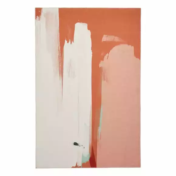 Think Rugs Michelle Collins Abstract Terracotta And Ivory Rug - Image 2