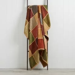 Thermosoft Checked Multicoloured Blanket
