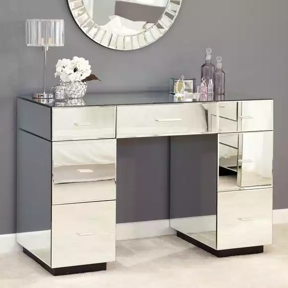 Dunelm Venetian 7 Drawer Dressing Table, Mirrored