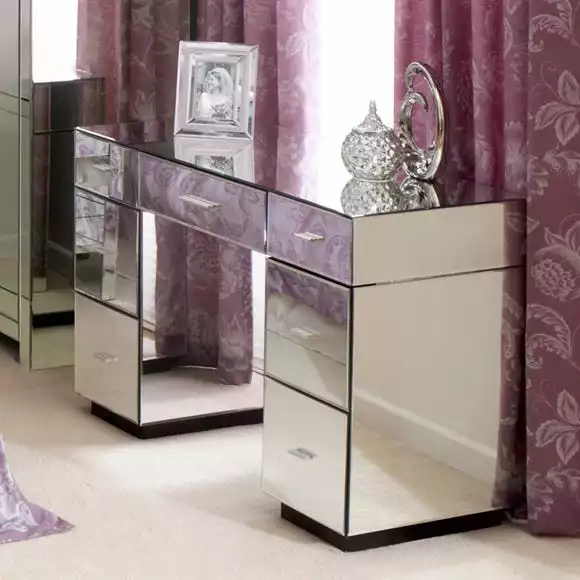Dunelm Venetian 7 Drawer Dressing Table, Mirrored - Image 3