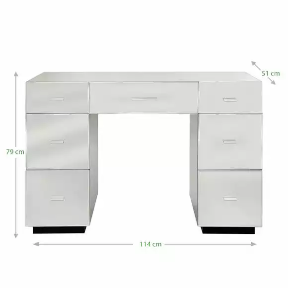 Dunelm Venetian 7 Drawer Dressing Table, Mirrored - Image 6