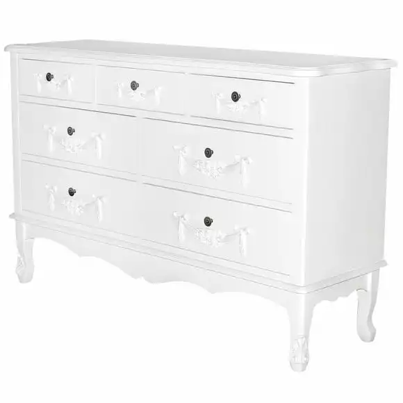 Dunelm Toulouse 7 Drawer Chest, Ivory - Image 3