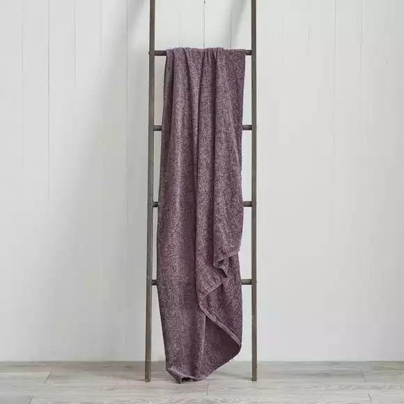 Dunelm Chenille Mauve Throw