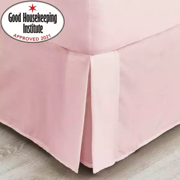 Dunelm Non Iron Plain Dye Dusky Pink Valance