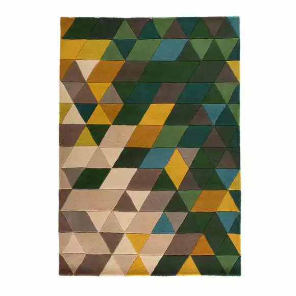 Flair Green Illusion Geometric Prism Rug - Image 4