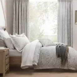 Dorma Winchester Jacquard Grey Duvet Cover