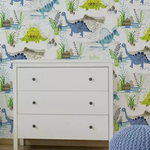 Dunelm Roar! Dinosaur Wallpaper