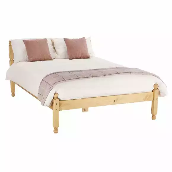 Amani Spindle Natural Waxed Bed Frame