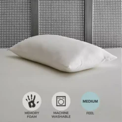 Dunelm Essentials Memory Foam Medium-Support Pillow