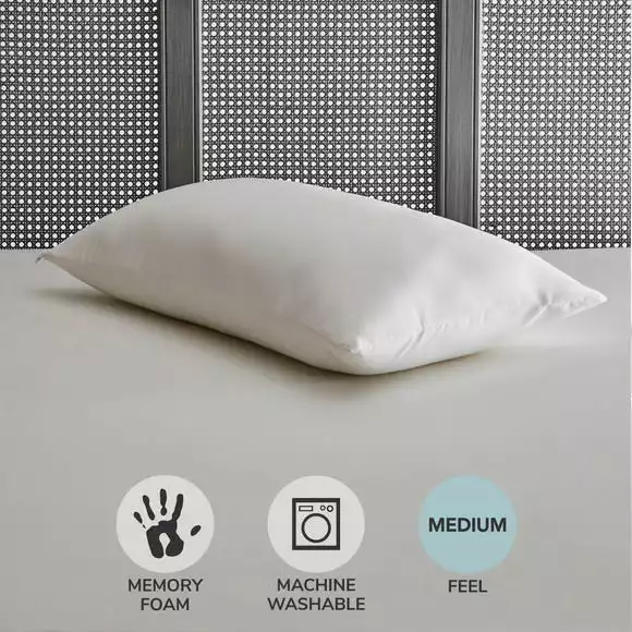 Dunelm Essentials Memory Foam Medium-Support Pillow