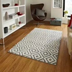 Grey Diamond Matrix Rug
