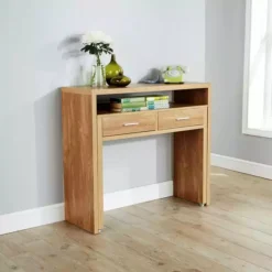 Dunelm Regis Oak Hideaway Console Desk