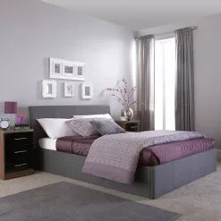 GFW Ascot Grey Upholstered Ottoman Bed