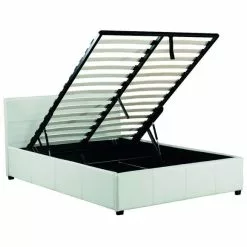 GFW Toronto White Faux Leather Ottoman Bed Frame