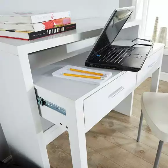 Dunelm Regis White Hideaway Console Desk - Image 4