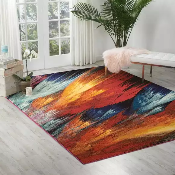 Nourison Multi Coloured Celestial Burst Rug