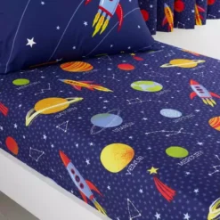 Dunelm Space Navy Fitted Sheet