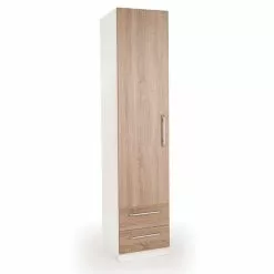 Harmony Euston Single 2 Drawer Wardrobe, White