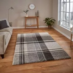 Beige And Black Elegant 4892 Rug