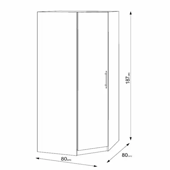 Harmony Angel Corner Wardrobe, White - Image 2