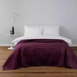 Dunelm Violet Plum Bedspread
