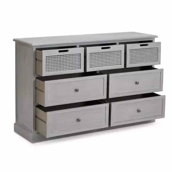 Dunelm Lucy Cane 7 Drawer Chest - Image 3