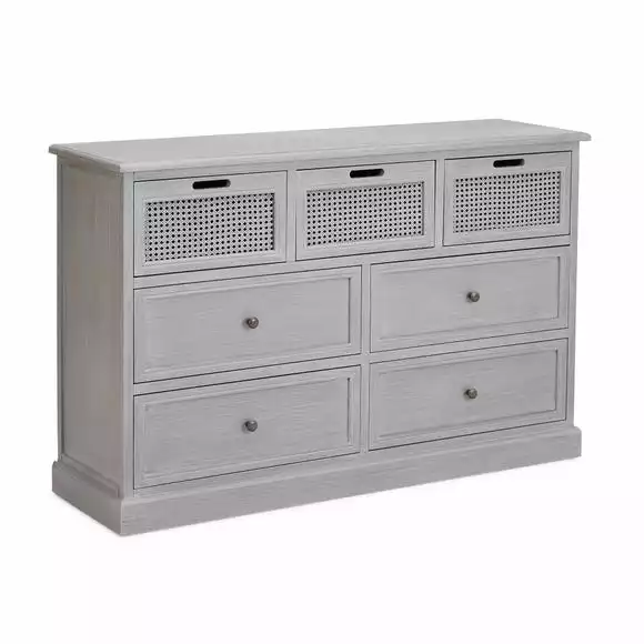 Dunelm Lucy Cane 7 Drawer Chest - Image 4