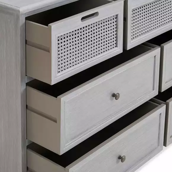 Dunelm Lucy Cane 7 Drawer Chest - Image 5