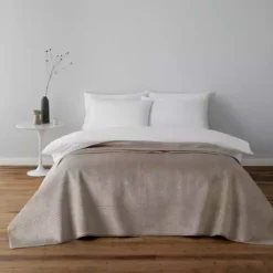 Dunelm Pinsonic Natural Bedspread