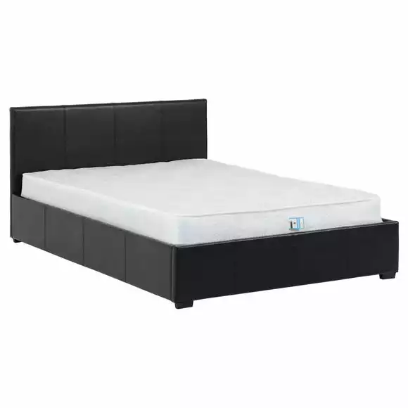Seconique Waverley Black Faux Leather Ottoman Bed - Image 3