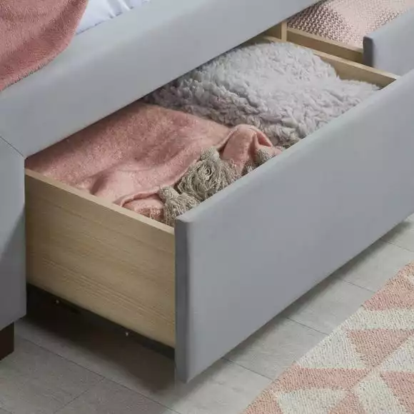 Birlea Woodbury Grey Fabric Bed Frame - Image 4