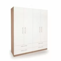 Harmony Hyde 4 Door 4 Drawer Wardrobe, White