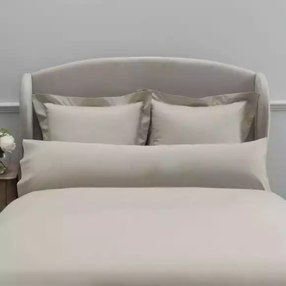 Dorma 300 Thread Count 100% Cotton Sateen Plain Bolster Pillowcase