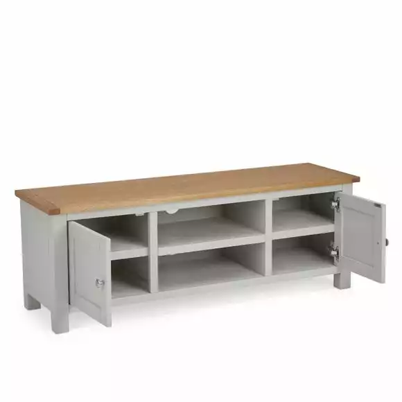 Dunelm Bromley Grey Wide TV Stand - Image 4