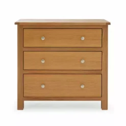 Dunelm Bromley 3 Drawer Chest, Oak