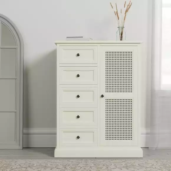 Dunelm Lucy Small Single 5 Drawer Wardrobe