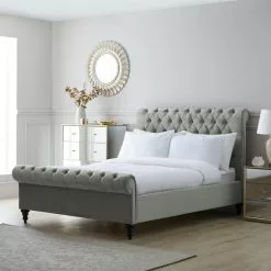 Limelight Classic Grey Chesterfield Bed
