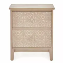 Dunelm Ivy 2 Drawer Bedside Table