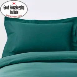 Dunelm Non Iron Plain Dye Teal Oxford Pillowcase