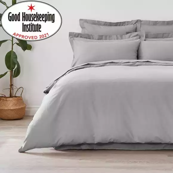 Dunelm Non Iron Plain Dye Slate Duvet Cover