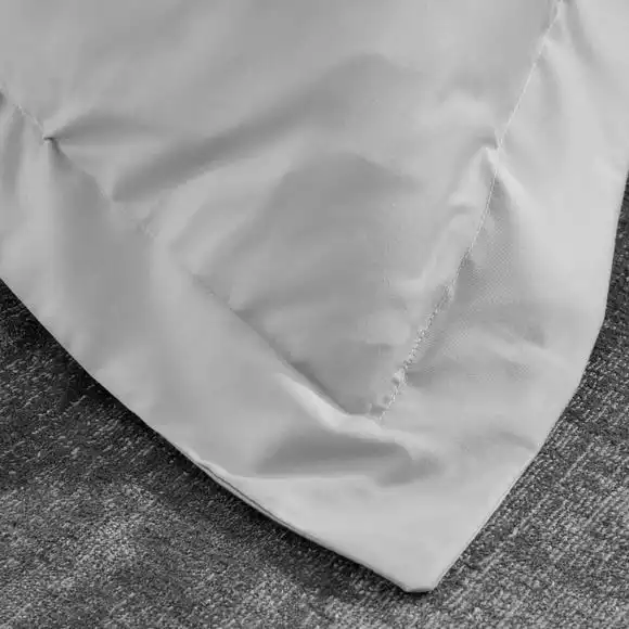 Hotel Cotton 230 Thread Count Sateen Silver Duvet Cover - Image 3